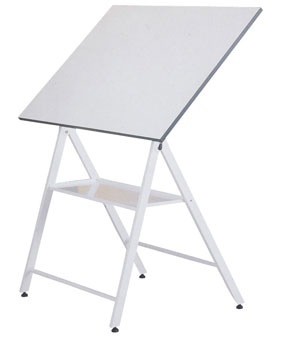 Mesa de dibujo plegable con bandeja, con movimiento del tablero de horizontal hasta vertical